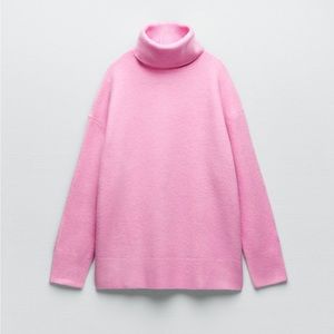 Zara • Oversized Knit Pink Sweater